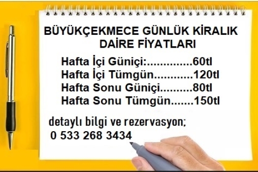 Büyükçekmece Günlük Kiralık Daire Fiyatları